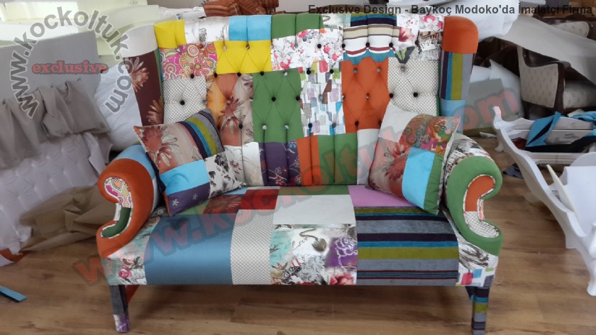 Jülide Hanım Şişli Patchwork Klasik Kanepe